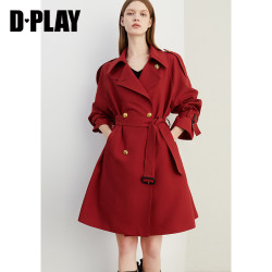 D·PLAY 【婚宴正红】气质长款风衣