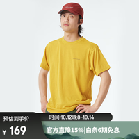 mont·bell 纯色短袖男款小logo运动速干T恤日系简约 1114686 YL24黄色24 L