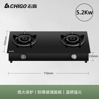 志高 家用煤气灶台式双灶燃气灶天然气液化气炉灶
