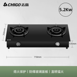 志高 家用煤气灶台式双灶燃气灶天然气液化气炉灶