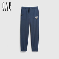 Gap 儿童logo刺绣抓绒针织束口卫裤