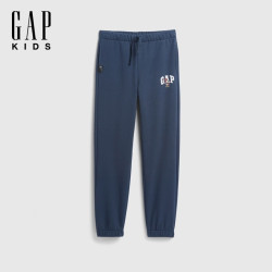 Gap 儿童logo刺绣抓绒针织束口卫裤