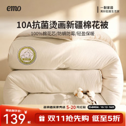 一默 棉花被10A抗菌防螨100%新疆棉花填充冬被加厚保暖棉花被芯冬眠被 立体白 150cm*200cm (3斤左右)