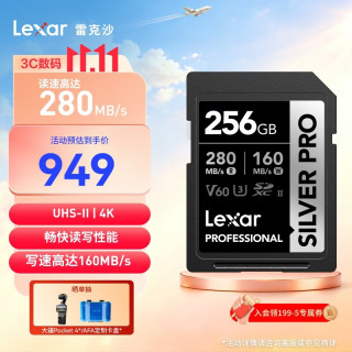 雷克沙 SILVER PRO 存储卡 256GB（V60、U3、class10）