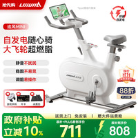 立久佳 动感单车自发电家用智能调阻运动健身器材室内自行车 追风MINI 自发电/10KG飞轮组/白