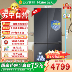 海尔 BCD-501WGHTD1BH3U1冰箱501升超薄零嵌全空间保鲜一级能
