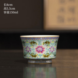 珐琅彩茶具一壶四杯