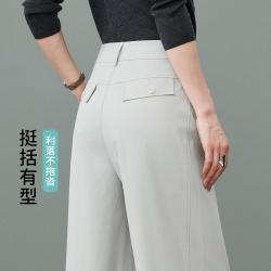ESE-Y 显瘦垂坠感弯刀休闲裤女26春秋新款百搭哈伦裤长裤子