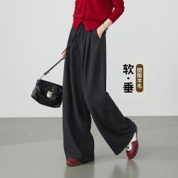 ESE-Y 软糯高弹休闲裤女26秋冬垂坠天丝阔腿裤长裤拖地