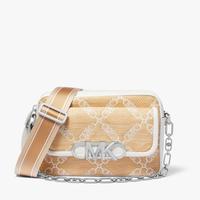 MICHAEL KORS Parker Empire Logo 提花草编斜挎包