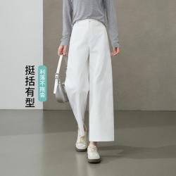 ESE-Y 显瘦九分高级感阔腿直筒裤26春新简约百搭休闲裤女