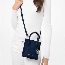 MICHAEL KORS Mercer 时尚百搭超小型鹅卵石纹皮革斜挎包