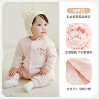 拉比 婴幼儿连体衣 夹棉保暖哈衣爬服2件装