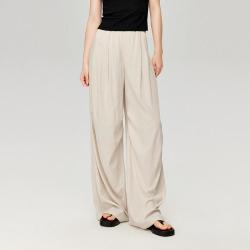 ESE-Y 肌理感宽松慵懒阔腿休闲裤女2025夏薄款空气感山本伞兵裤长裤