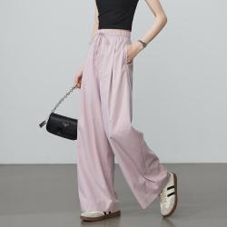 ESE-Y 抽绳松紧腰休闲裤女26夏薄款阔腿裤长裤高个子