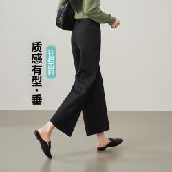 ESE-Y 遮肉休闲裤子女秋26新款高弹九分宽直筒裤