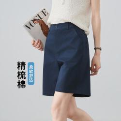 ESE-Y 亲肤舒适宽松显瘦松紧后腰四分短裤26夏季新款轻薄透气休闲裤女