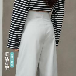 ESE-Y 易打理显瘦休闲裤女26春秋新阔腿裤