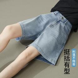 ESE-Y 显瘦结构设计软薄牛仔裤女26夏新显瘦A字四分短裤