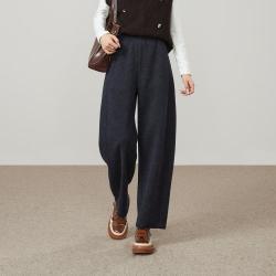 ESE-Y 亲肤柔软含羊毛时尚分割茧型裤哈伦裤女26秋冬通勤休闲裤女长裤