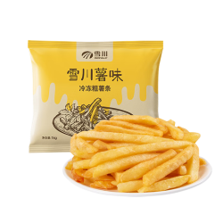 Snow Valley 薯味粗薯冷冻薯条半成品空气炸锅 薯味粗薯条原味1000g