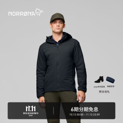NORRØNA NORRONA femund Thermo60 男子 费蒙 徒步夹克 防风保暖 棉服 鱼籽黑 L
