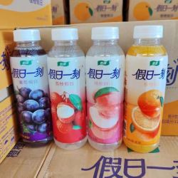 怡宝 假日果汁饮料450ml*15瓶装葡萄橙橙桃桃果味一整箱批发特价