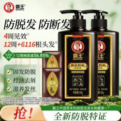 霸王 防脱固发 首乌固发洗发水+育发80g  1.2kg+80g