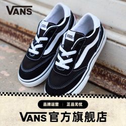 VANS Brooklyn LS Slip-On黑色一脚蹬小童板鞋