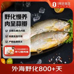 1号会员店 冷冻深海野化三去黄花鱼 800g/2条