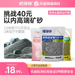 喵铮铮 天然原矿矿物猫砂超强除臭结团宠物猫咪近无尘家用约10斤矿砂 活性炭除臭 5kg*1包