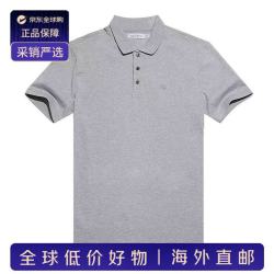 Calvin Klein CK男装  男士商务休闲上衣男 短袖翻领T恤男 刺绣logo 灰色翻领Polo男 XL (建议95kg以上)