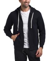 TOMMY HILFIGER 男士抓绒拉链连帽卫衣 藏青色