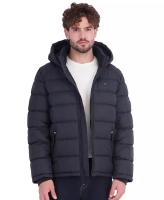 TOMMY HILFIGER 男士连帽羽绒服 黑色