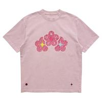 WE FLOWER 水洗风logo印花 女士短袖T恤