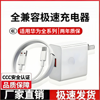 安诗登 适用华为120W充电线套装适用手机充电头数据线120W快充线 1.0米6A快充线