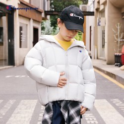Champion 冠军青少年龟背泡芙抗菌绒防泼水面包羽绒服