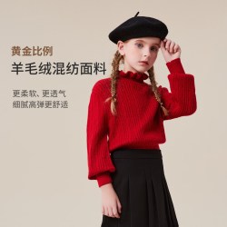 英氏 真五折！加厚毛衣针织衫花边领打底保暖上衣