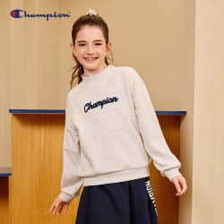 Champion 冠军秋冬儿童潮流韩范小高领加绒套头卫衣