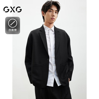 GXG 男装 商场同款黑色休闲单西 黑色 175/L