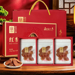 长白山人参 红参片120克礼盒（10克X12袋）约2.0-4.0cm大片煲汤泡水送礼