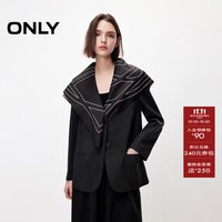 ONLY 2026春季新款高级氛围感质地轻盈手感软垂丝巾女|12616H004 H14几何丝巾印花 One Size