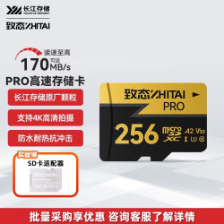 致态 长江存储 TF PRO专业高速存储卡 U3 V30 A2 读速170MB/s 无人机运动相机内存卡 256GB