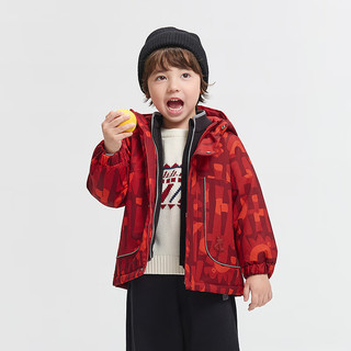 巴拉巴拉 儿童棉服两件套 红色捉迷藏小熊 80cm