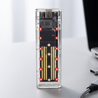 必优美 M.2 NVMe移动硬盘盒 Type-C3.1高速硬盘盒 笔记本平板外接SSD机械硬盘盒 透明款