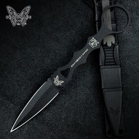 BENCHMADE 美国蝴蝶进口SOCP便携户外野营战术生存装备多功能防卫不锈钢直刀 176BK