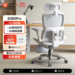 西昊 久坐 人体工学椅  B300Pro灰脚踏+147°后仰+6D扶手