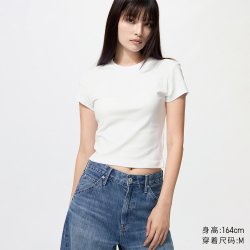 圆领短T恤/短袖优衣库女装483455