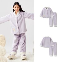 巴拉巴拉 女童睡衣套装冬季加厚法兰绒儿童国风家居服盘扣保暖外出