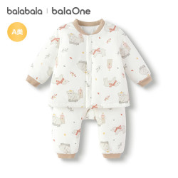 巴拉巴拉 balaOne婴儿套装宝宝睡衣男女童长袖家居服夹棉208425134202